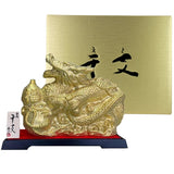 Suki Shuzo Golden Auspicious Dragon Year Taro Shochu 2024 Zodiac Wine 720ml boxed with special wooden sign and special base