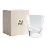 Tanizaki Glass Fuji Mountain Sake Cup Wooden Box Set Japanese Genuine Product with Original Certificate 270ml (TG15-015-R)