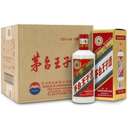 原箱6支 茅台王子酒53度盒裝 500ml*6 附原裝酒袋3個