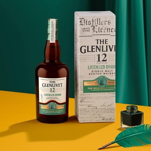 Glenlivet 12 Year Old Licensed Dram Limited Edition Single Malt Whisky 700ml 格蘭利威12年 黑市聖水二代限量版 盒裝