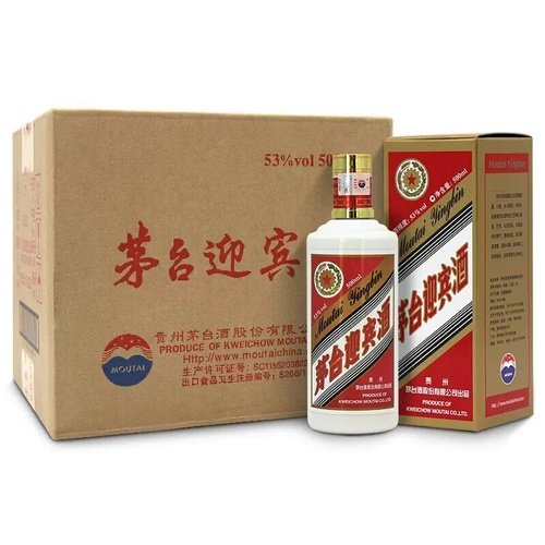 原箱6支)貴州茅台迎賓酒53度500ml*6 附原袋酒袋3個– From The Malt